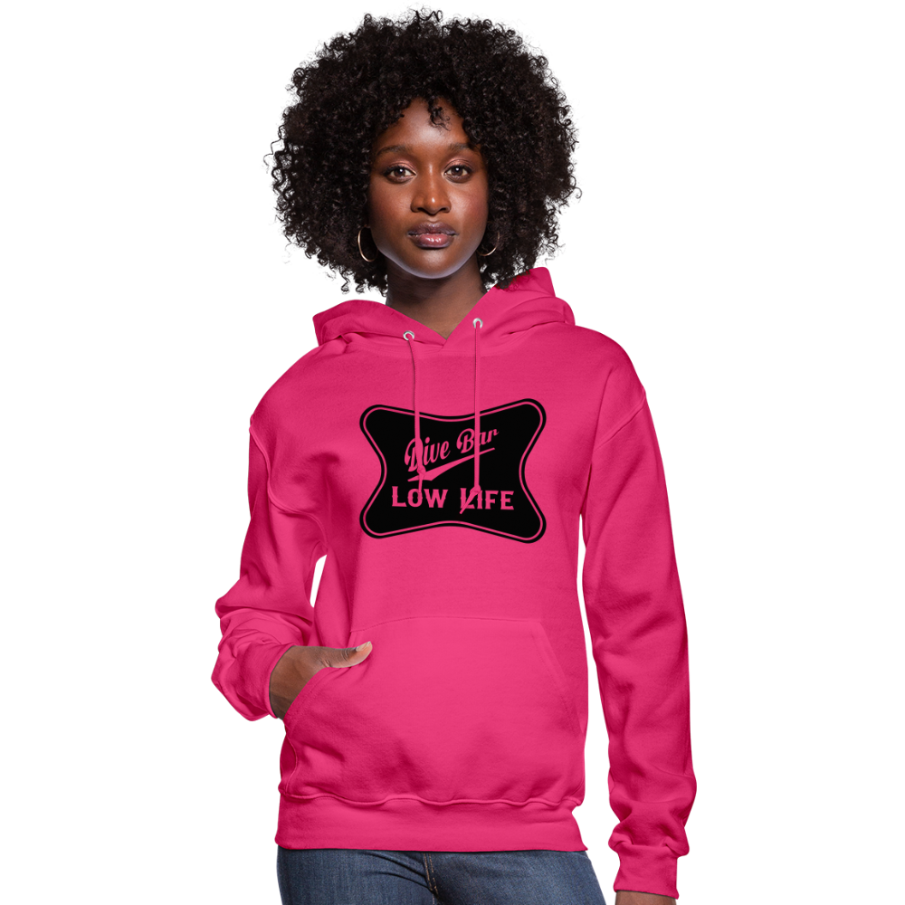 Dive Bar - Black - Women's Hoodie - fuchsia
