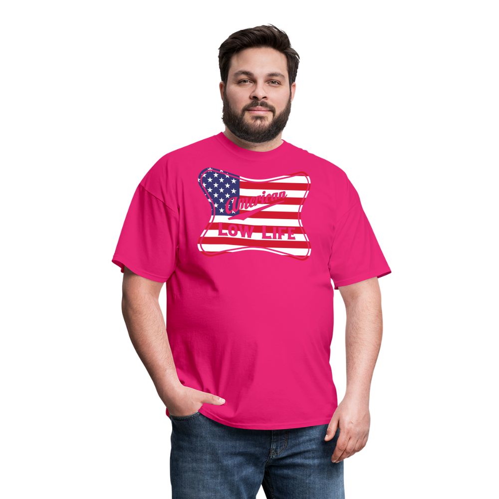 American - Flag - (Unisex) Classic T-Shirt - fuchsia