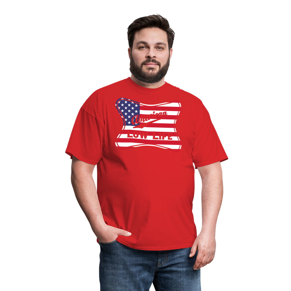 American - Flag - (Unisex) Classic T-Shirt - red