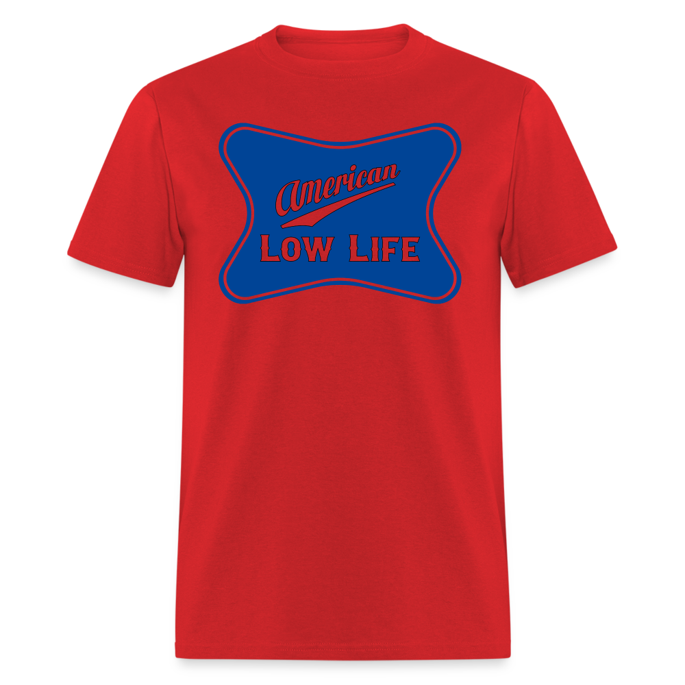 American - Dark Blue - (Unisex) Classic T-Shirt - red