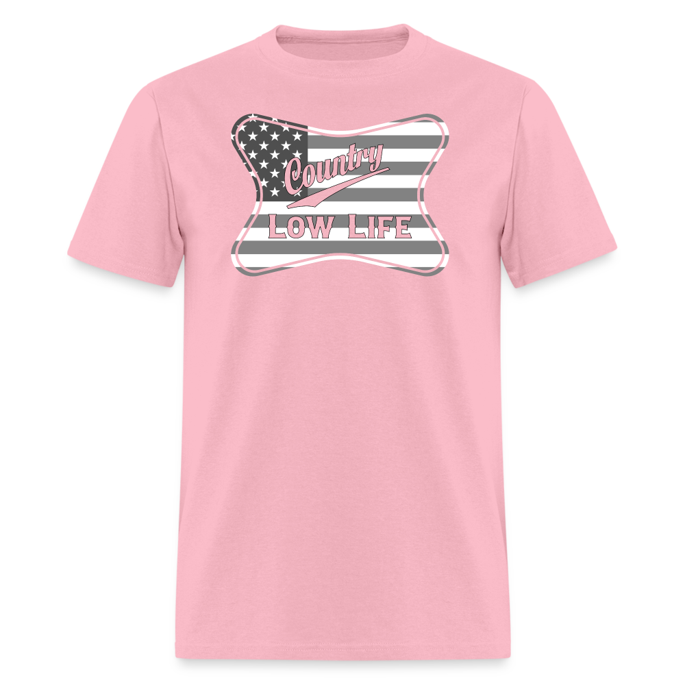 Country - Gray & White Patrotic - Unisex Classic T-Shirt - pink