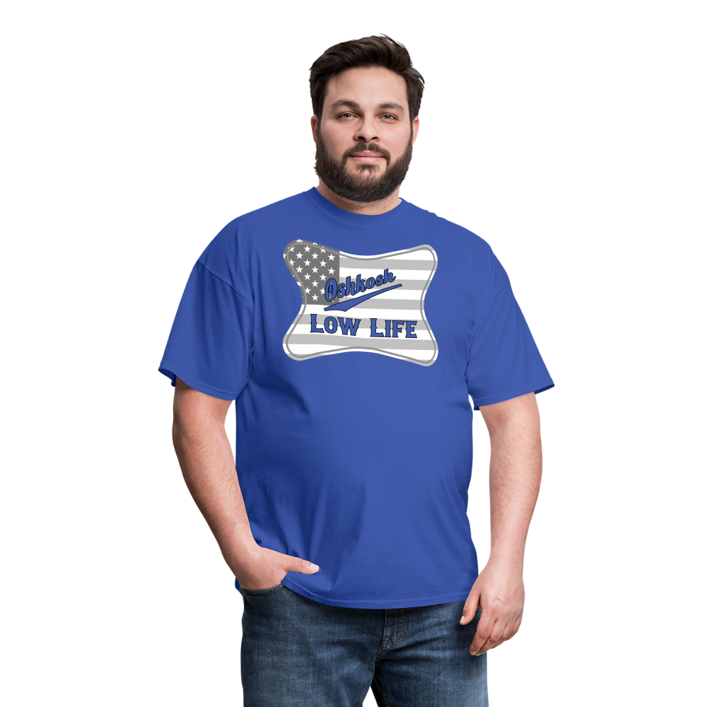 Oshkosh- Gray and White Flag- Unisex Classic T-Shirt - royal blue