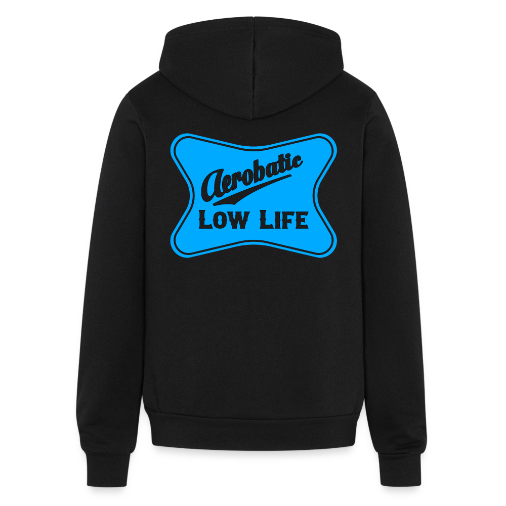 Aerobatic Bella + Canvas Unisex Full Zip Hoodie - black