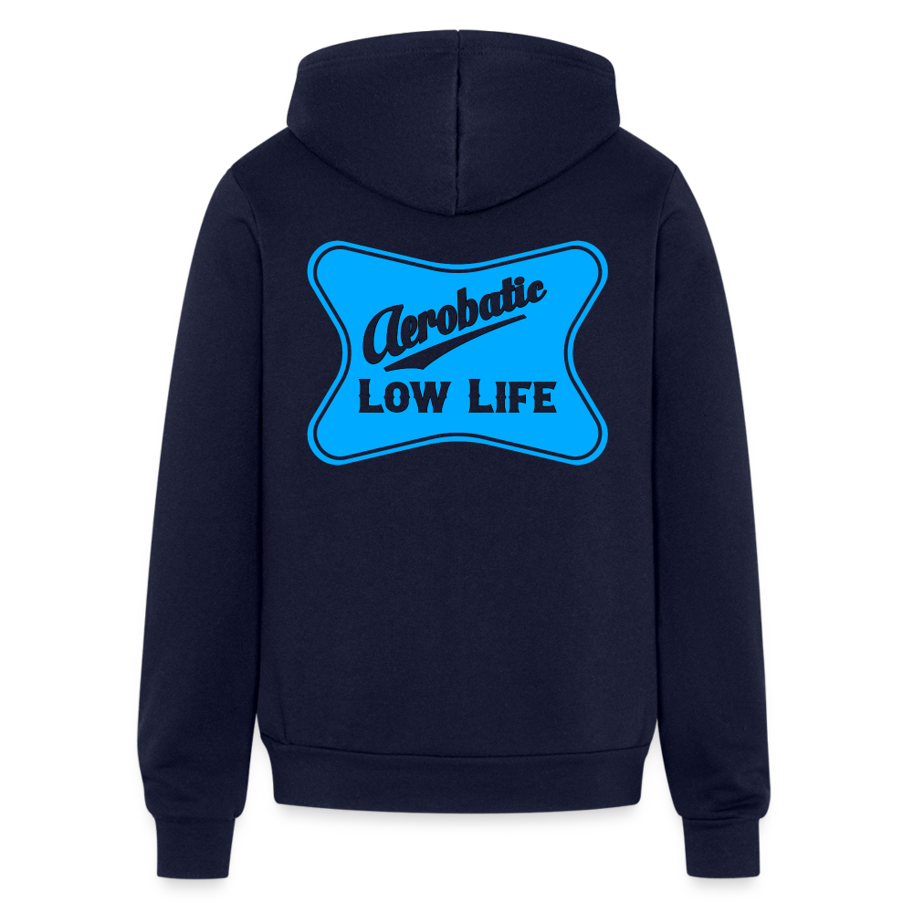 Aerobatic Bella + Canvas Unisex Full Zip Hoodie - navy