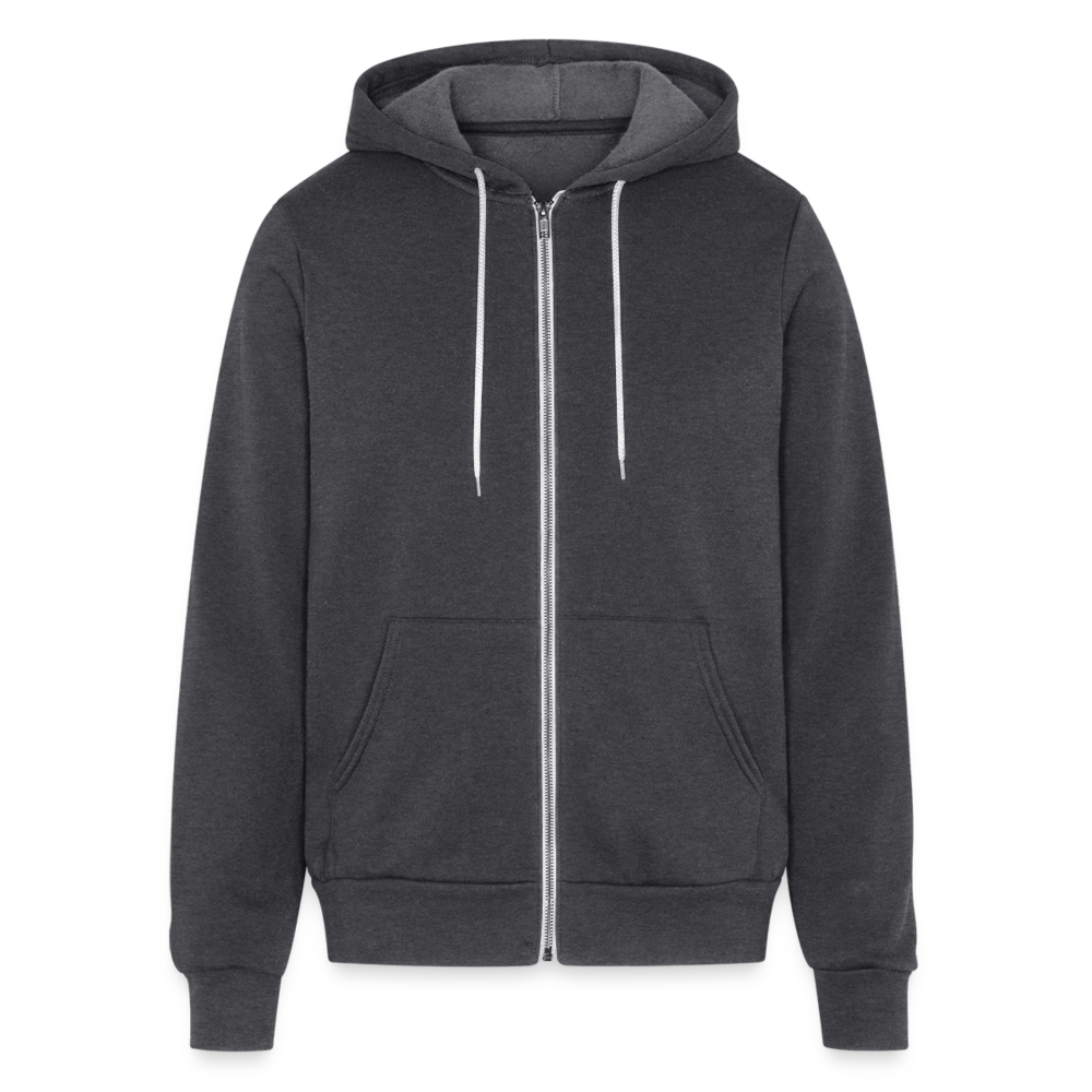 Aerobatic Bella + Canvas Unisex Full Zip Hoodie - charcoal grey