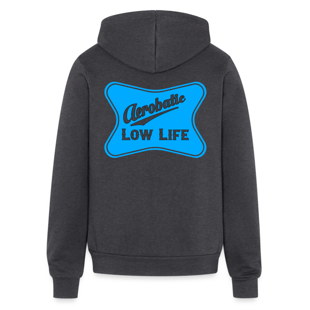 Aerobatic Bella + Canvas Unisex Full Zip Hoodie - charcoal grey