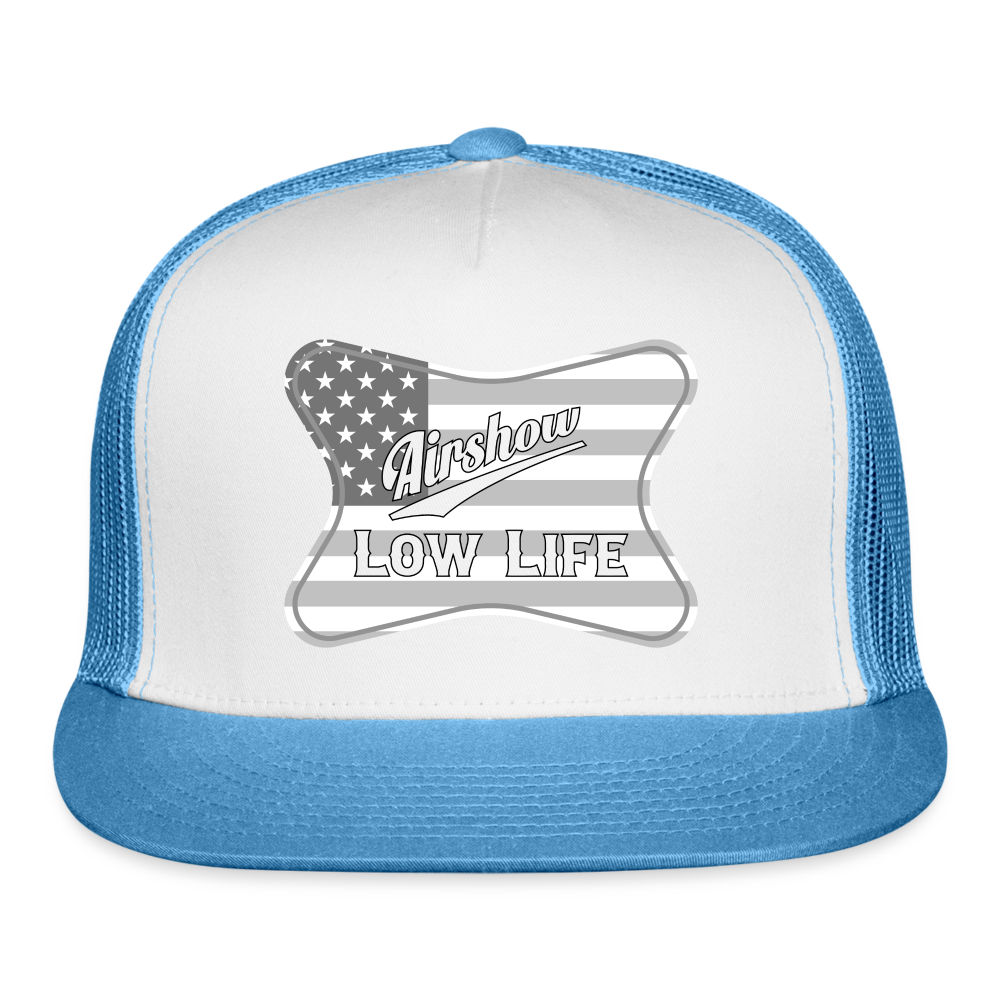 Airshow in Gray and White Trucker Cap - white/blue