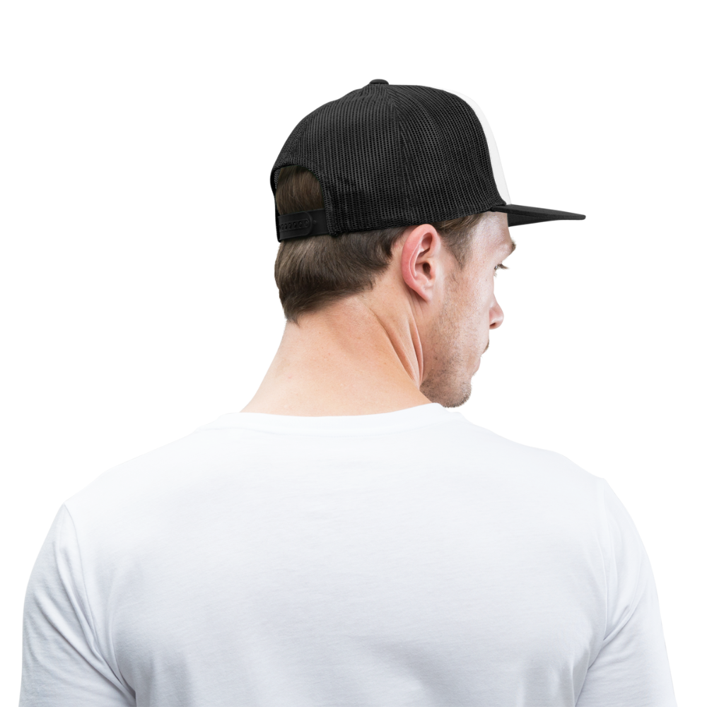 Sun 'N Fun in American Flag Trucker Cap - white/black