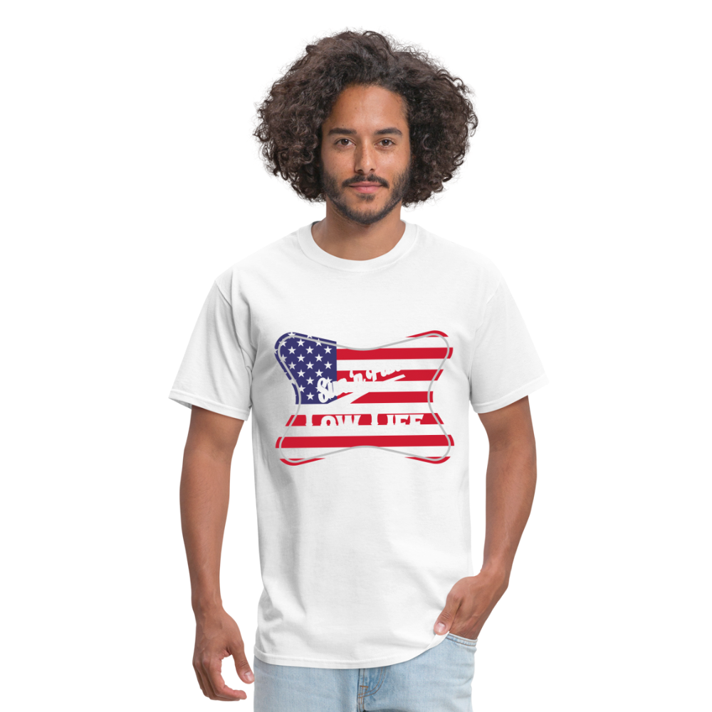 Sun 'N Fun in American Flag Unisex Classic T-Shirt - white