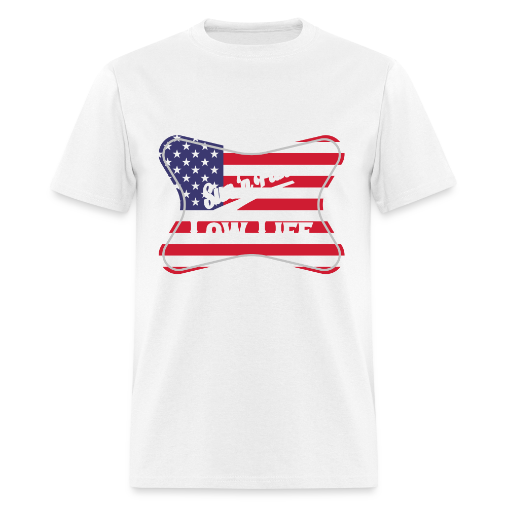 Sun 'N Fun in American Flag Unisex Classic T-Shirt - white