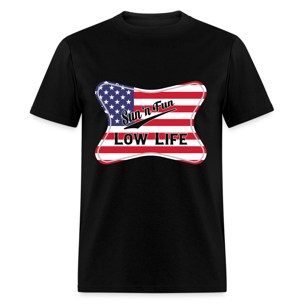 Sun 'N Fun in American Flag Unisex Classic T-Shirt - black
