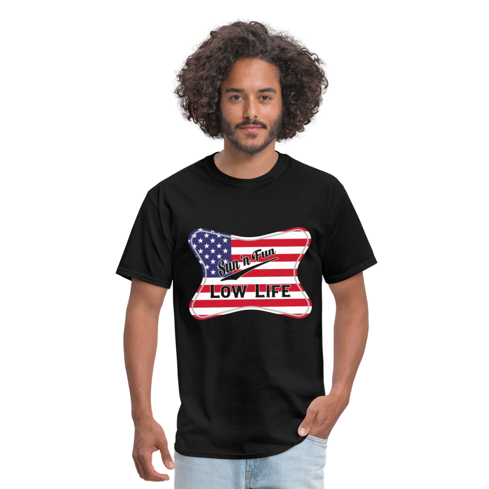 Sun 'N Fun in American Flag Unisex Classic T-Shirt - black