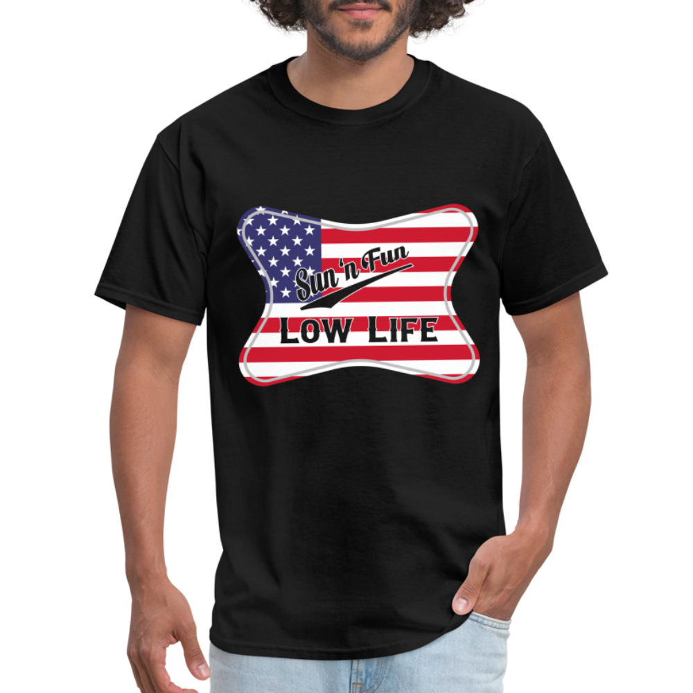 Sun 'N Fun in American Flag Unisex Classic T-Shirt - black