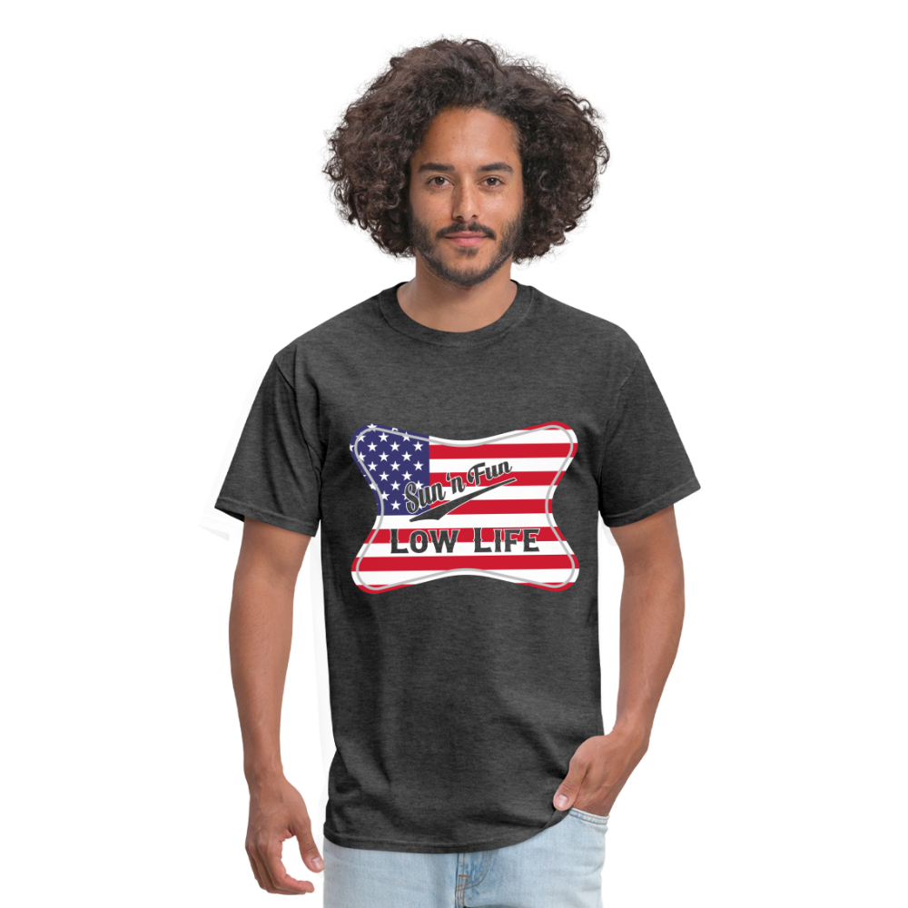 Sun 'N Fun in American Flag Unisex Classic T-Shirt - heather black