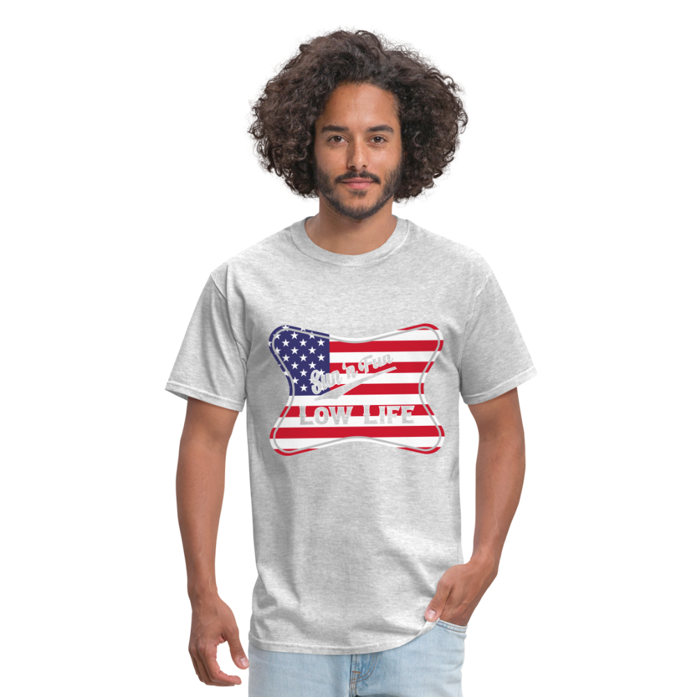 Sun 'N Fun in American Flag Unisex Classic T-Shirt - heather gray