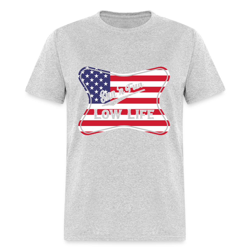 Sun 'N Fun in American Flag Unisex Classic T-Shirt - heather gray