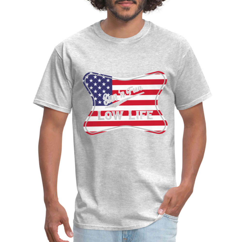 Sun 'N Fun in American Flag Unisex Classic T-Shirt - heather gray