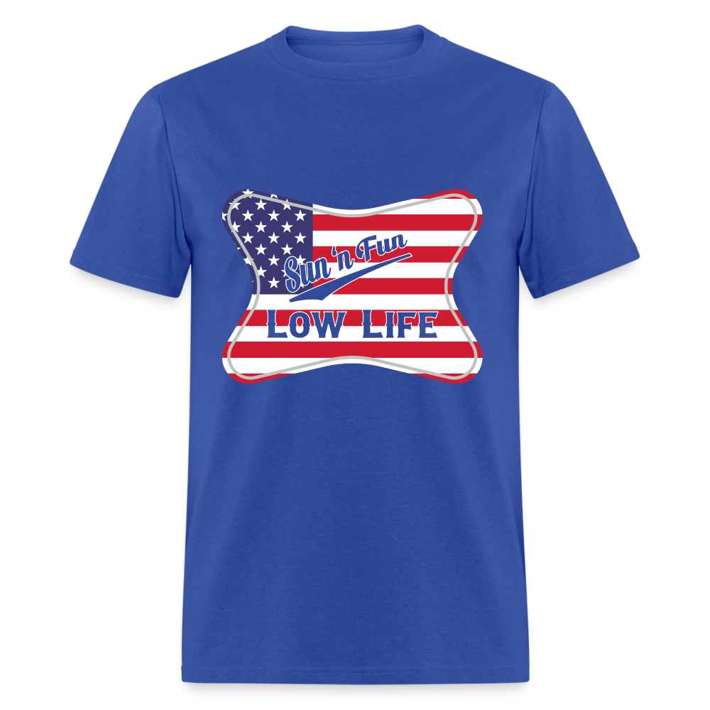 Sun 'N Fun in American Flag Unisex Classic T-Shirt - royal blue