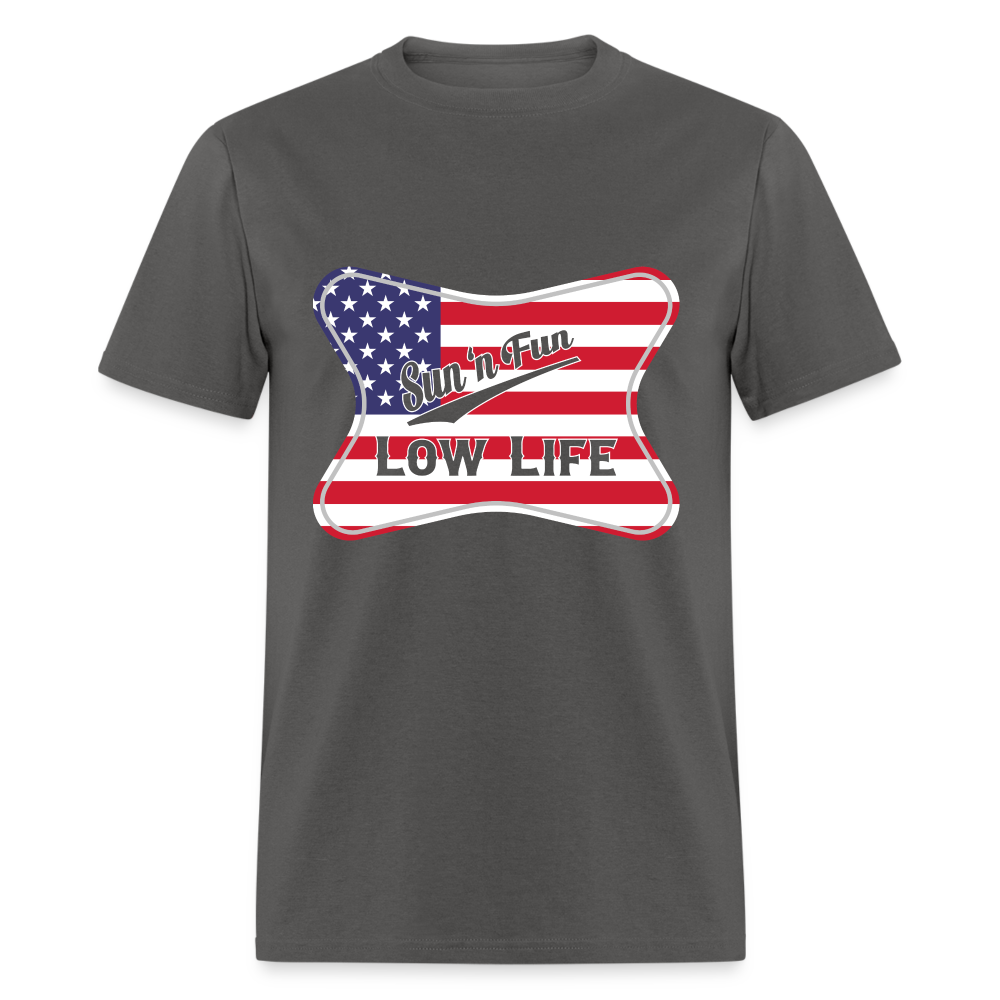 Sun 'N Fun in American Flag Unisex Classic T-Shirt - charcoal