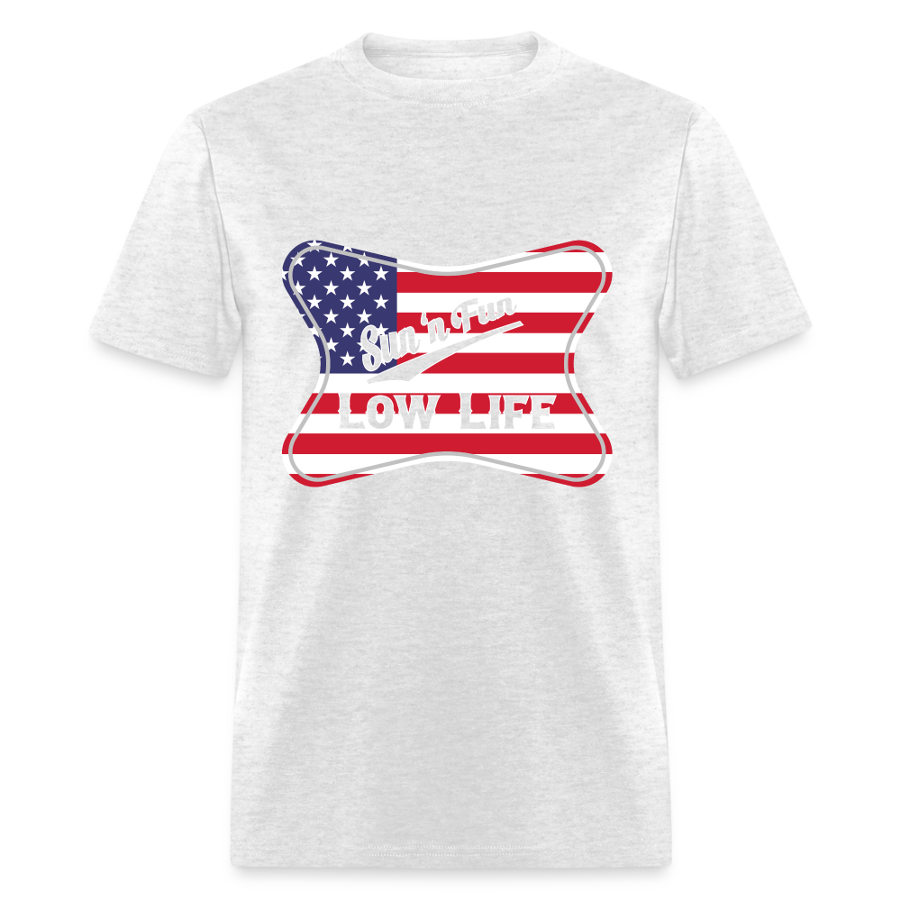 Sun 'N Fun in American Flag Unisex Classic T-Shirt - light heather gray