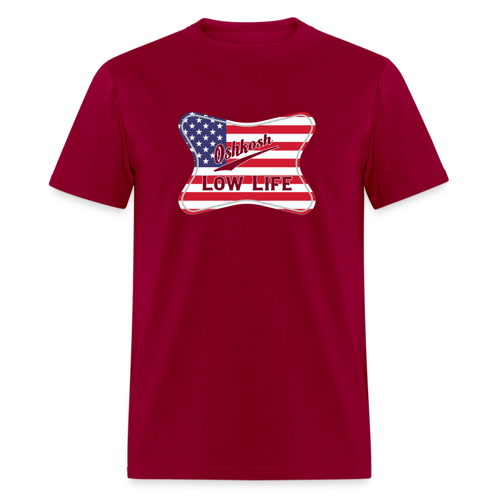 Oshkosh - American Flag- Unisex Classic T-Shirt - dark red