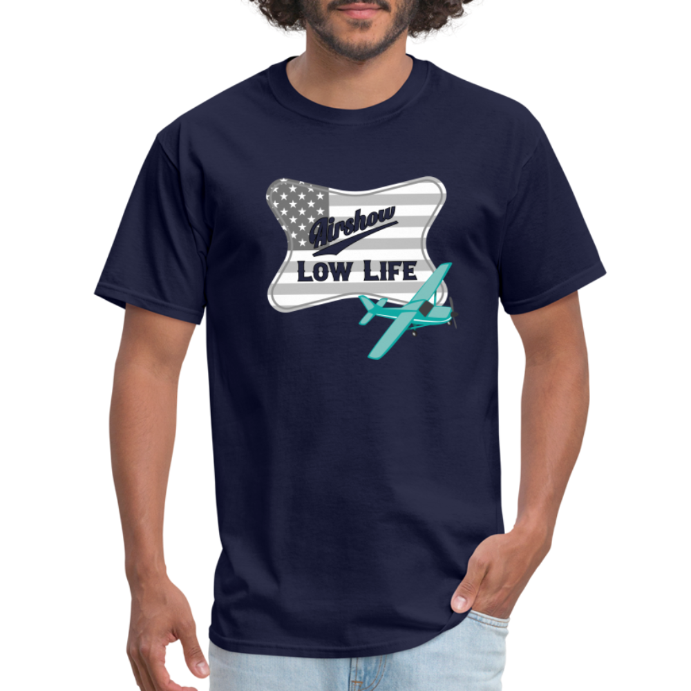 Airshow in Gray & White (Unisex) Classic T-Shirt - navy