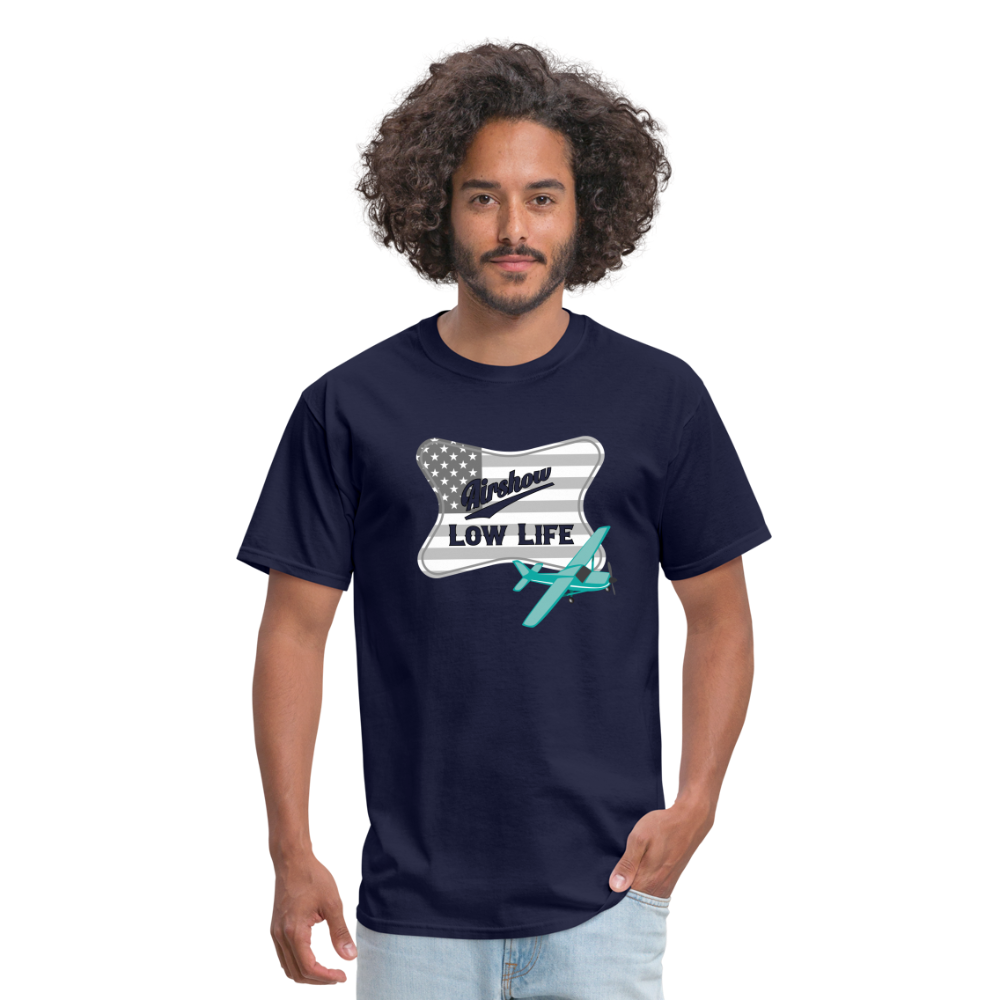 Airshow in Gray & White (Unisex) Classic T-Shirt - navy