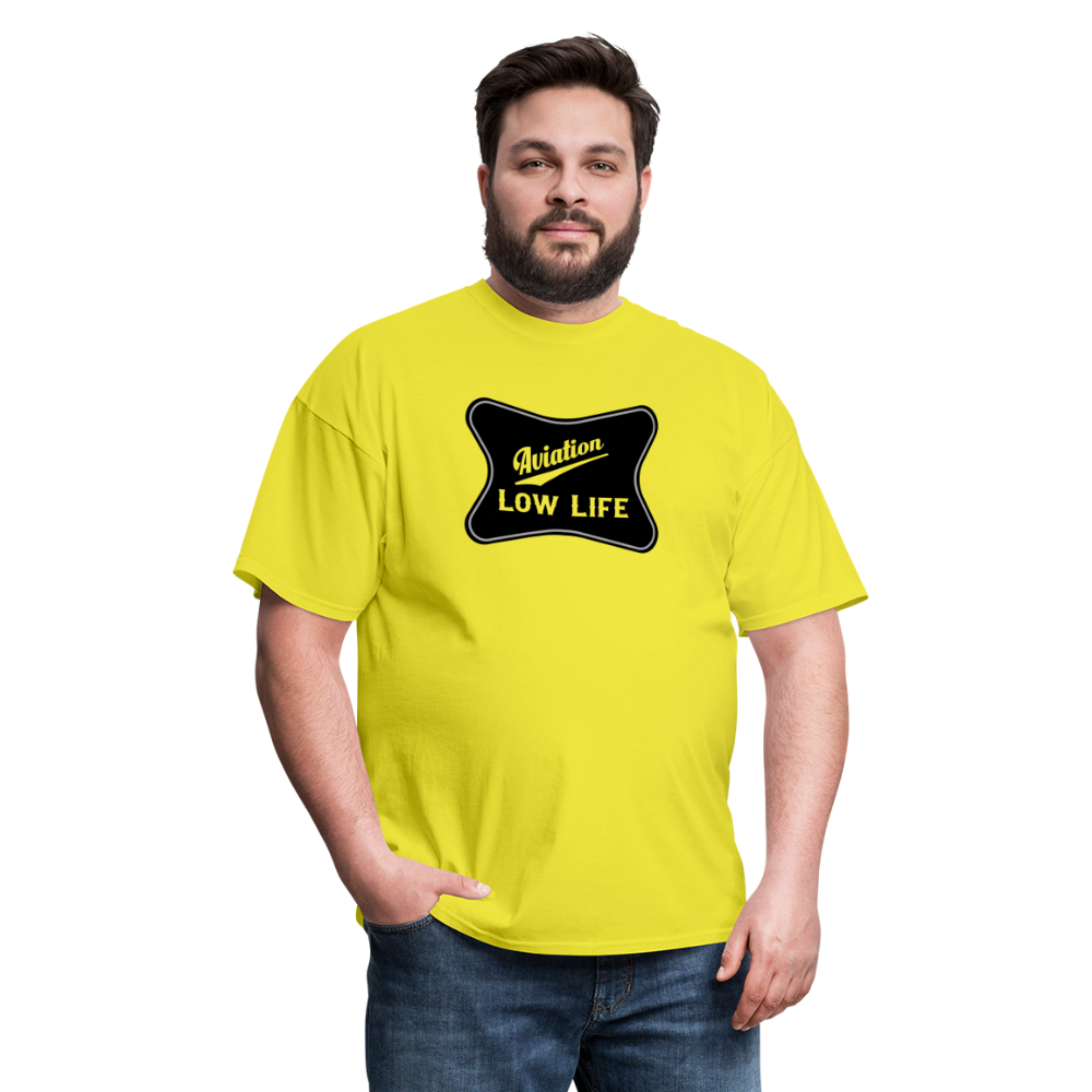 Aviation in Black (Unisex) Classic T-Shirt - yellow