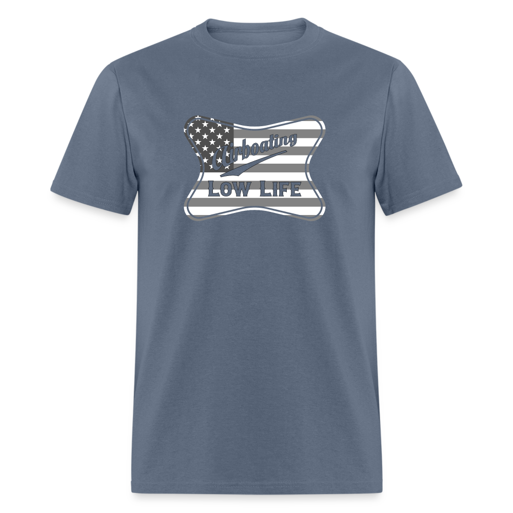 Airboating - White & Gray Flag - (Unisex) Classic T-Shirt - denim