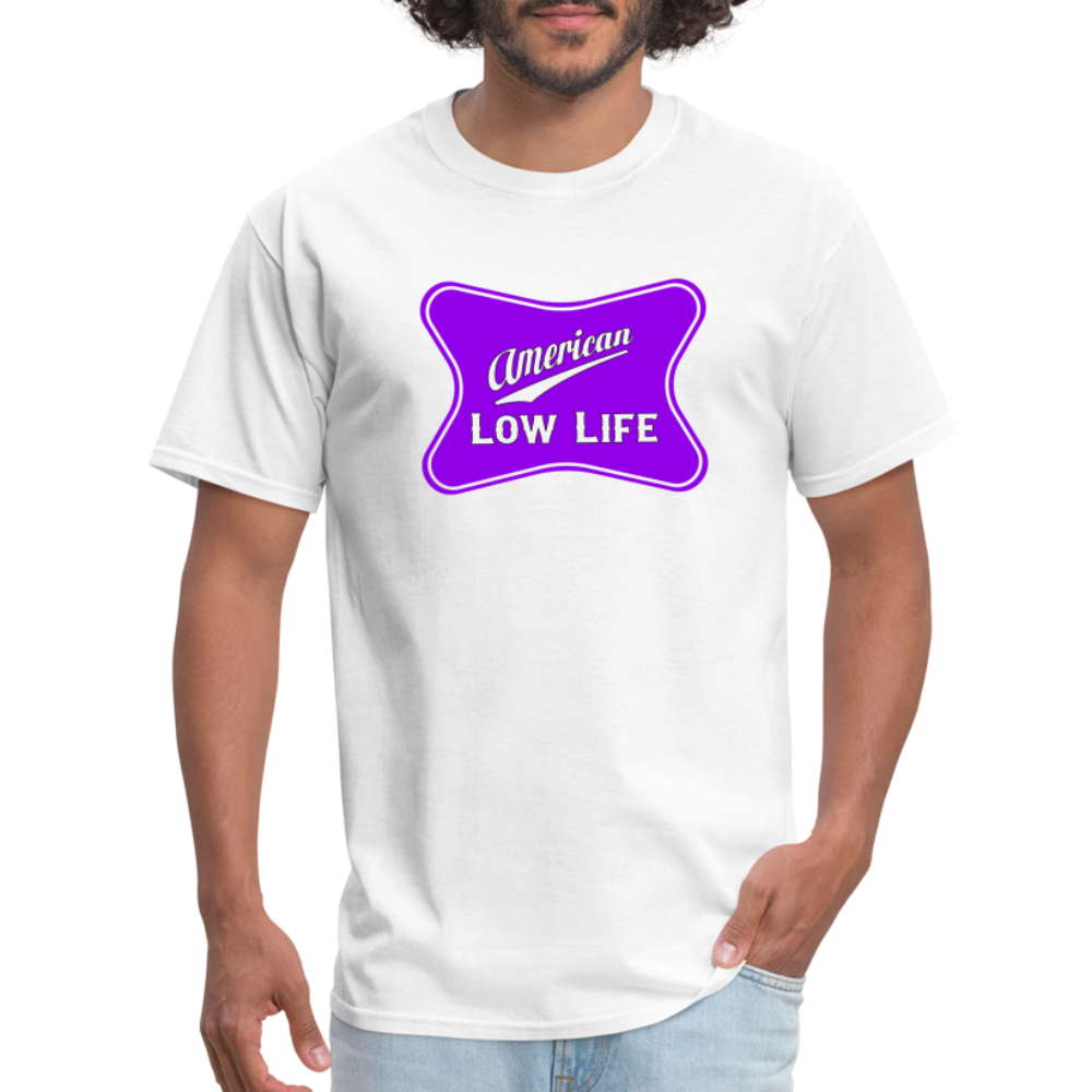 American - Purple - (Unisex) Classic T-Shirt - white