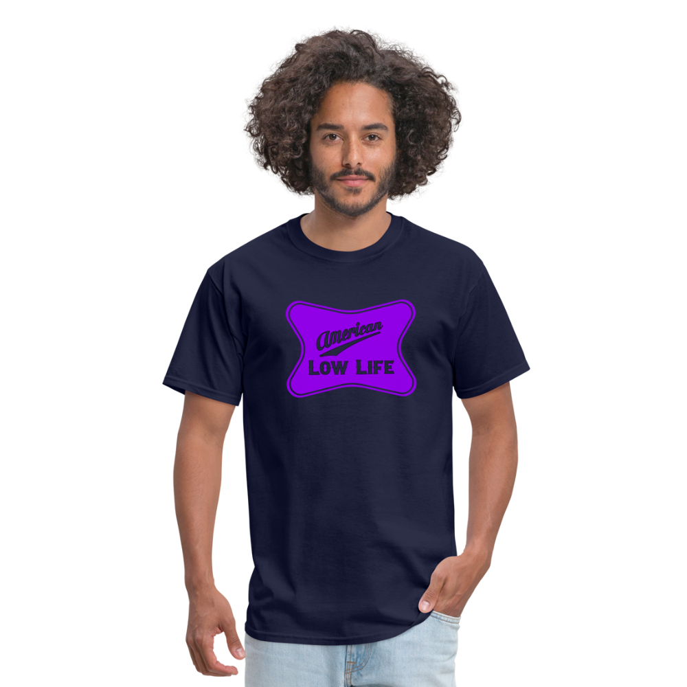 American - Purple - (Unisex) Classic T-Shirt - navy